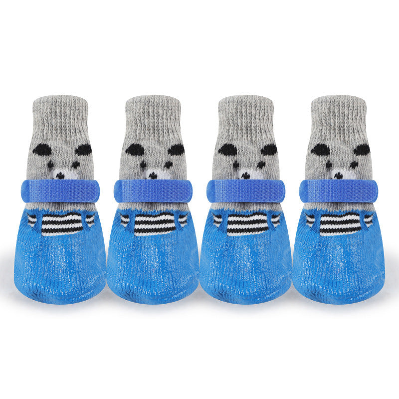 non-slip slippers with animal motifs