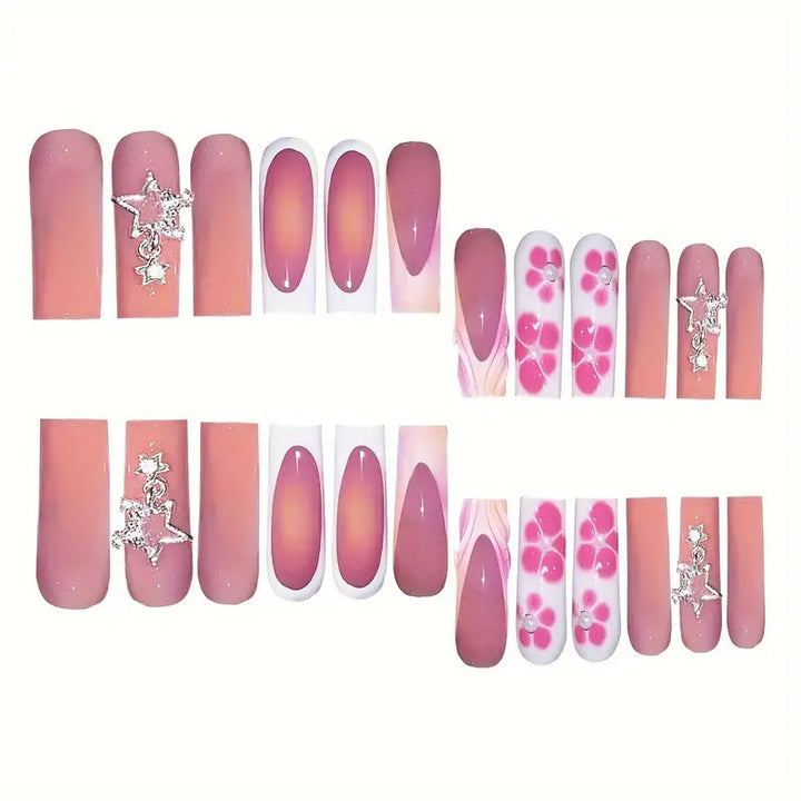 Artistic 3D Floral Press-On Nail Set Kalsten