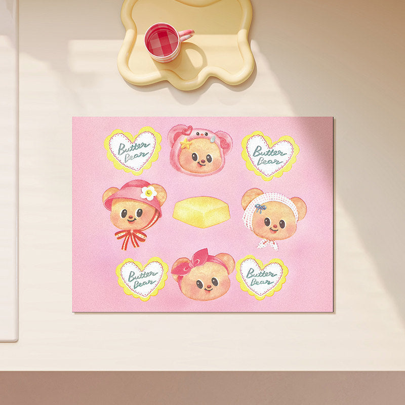 Cute Bear-Themed Kitchen Mat