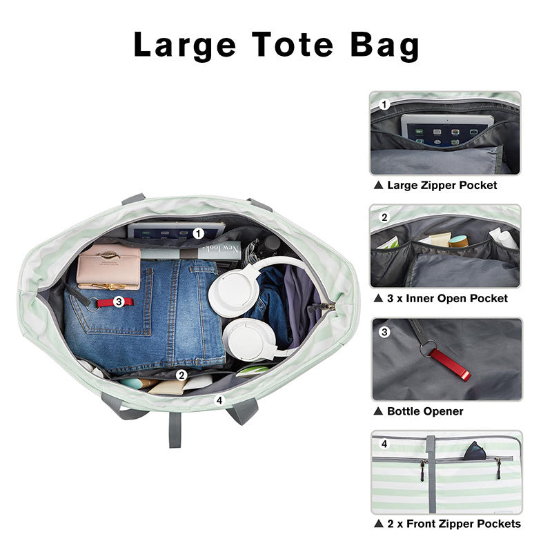 Large multipurpose tote bag with compartments Kalsten