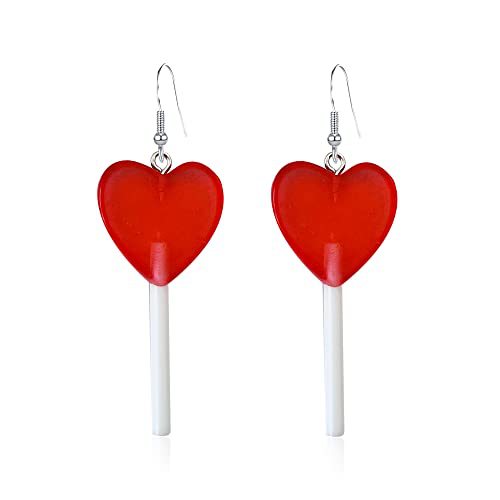 Whimsical Heart-Shaped Lollipop Earrings Kalsten