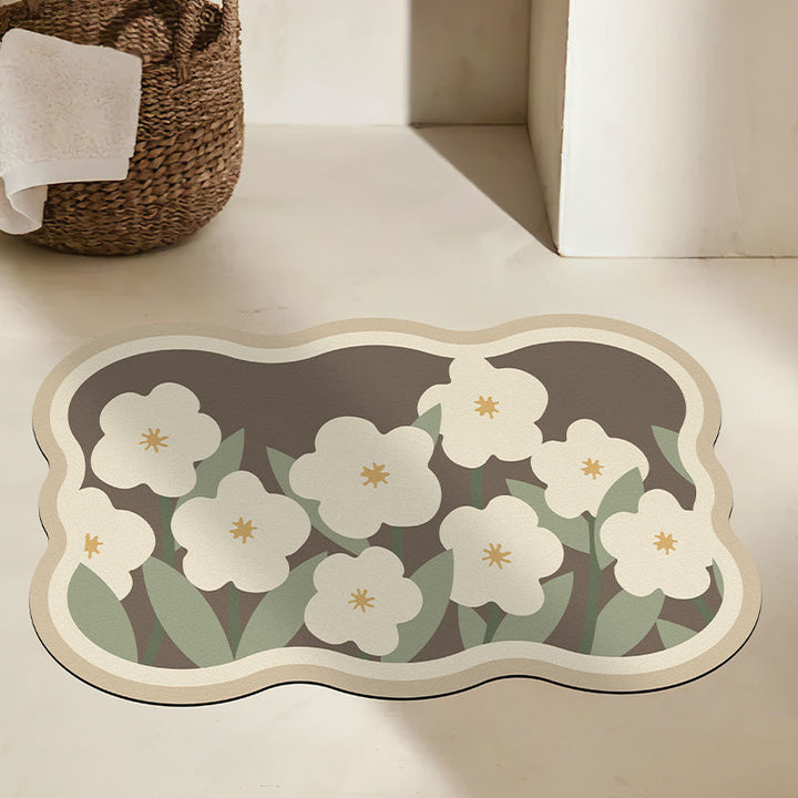 Floral Decorative Area Mat for Home Decor