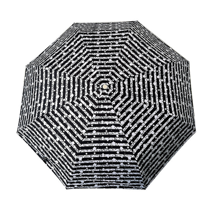Women Foldable Umbrella with Stylish Stripe Pattern Kalsten