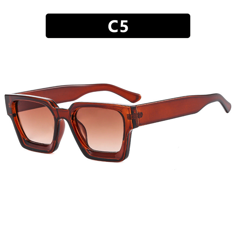 Ladies fashionable square sunglasses with sturdy frame and yellow lenses Kalsten