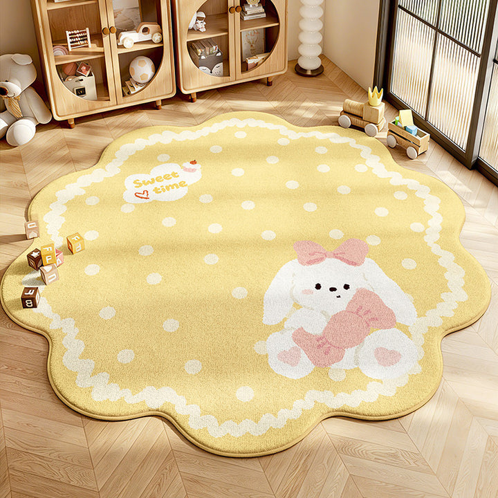Cute Bunny Design Area Rug