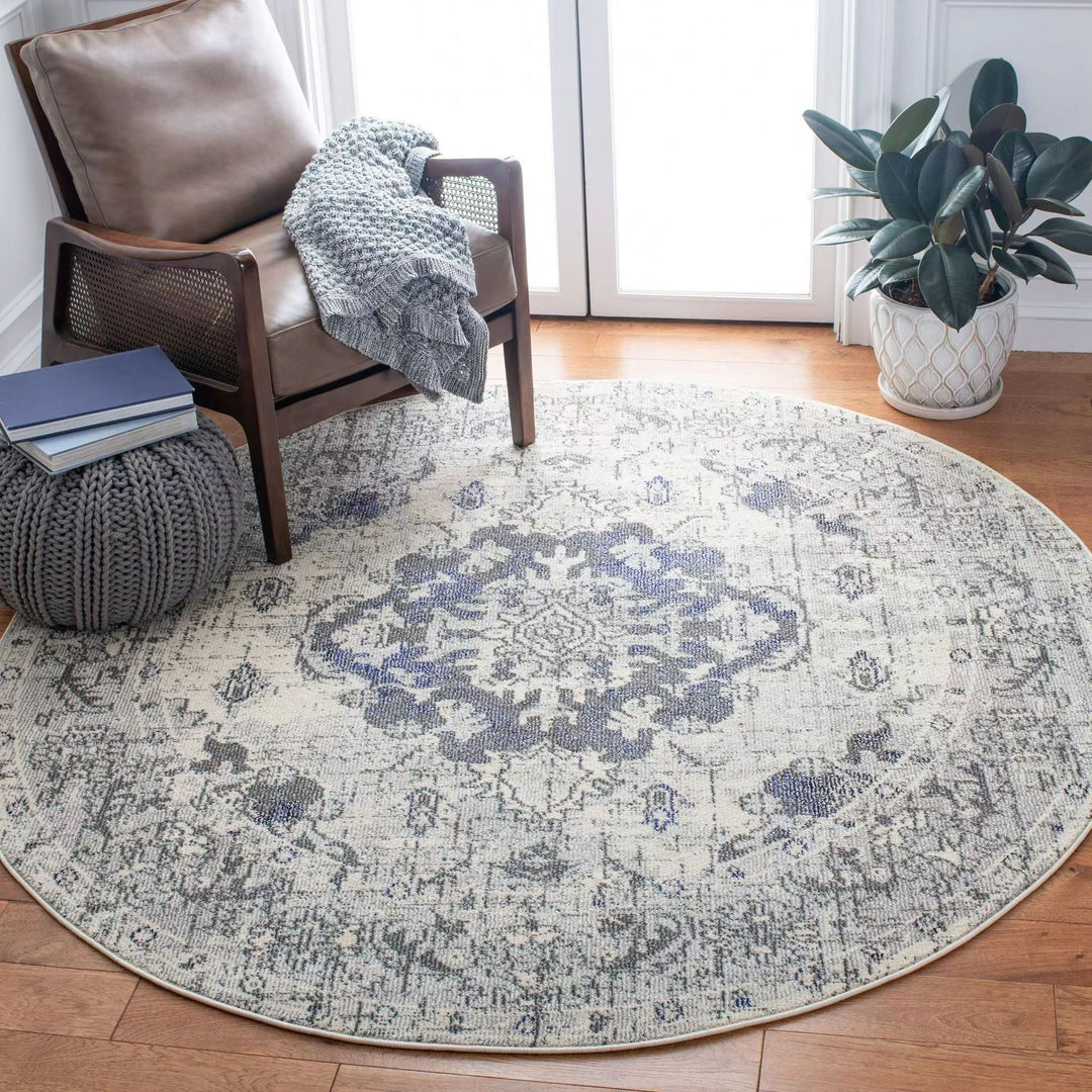 Vintage-Inspired Round Area Rug