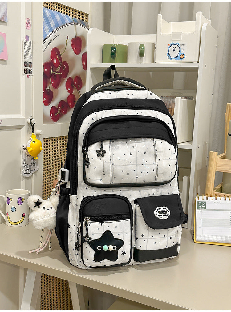 Playful Star Patterned School Backpack Kalsten