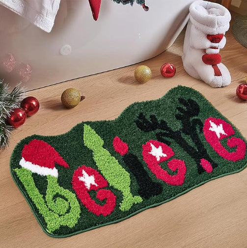 Whimsical Gnome-Themed Bath Mat Kalsten