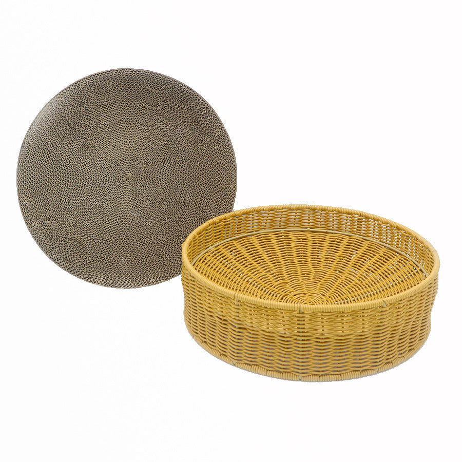 Cozy cat basket made of woven material Kalsten