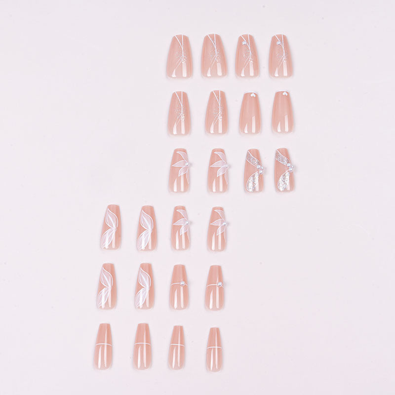 Decorative Floral Press-On Nail Art