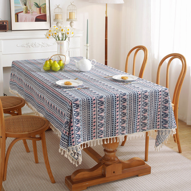 Textured Chevron Pattern Tablecloth