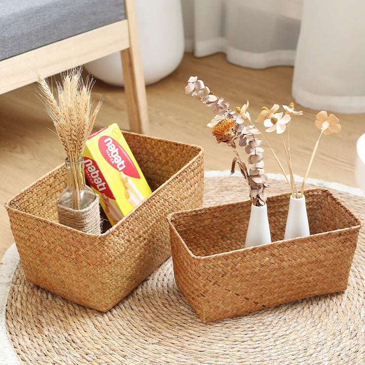 Unisex storage basket made of natural materials Kalsten