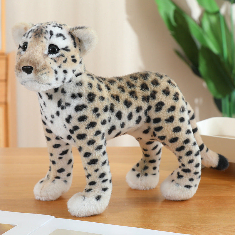 Realistic Standing Big Cat Plush Toy with Ultra-Soft Faux Fur and Poseable Legs Kalsten