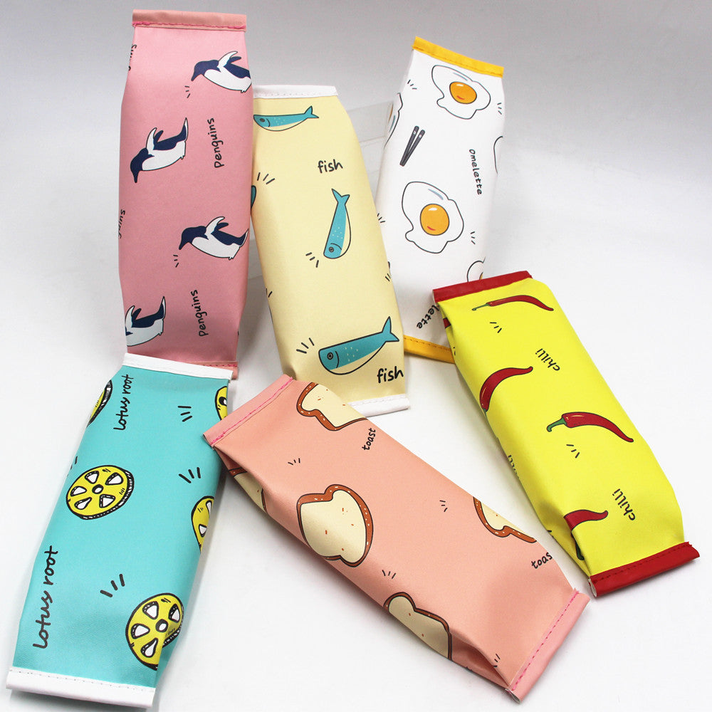 Cute Bread-Themed Zippered Pencil Case Kalsten
