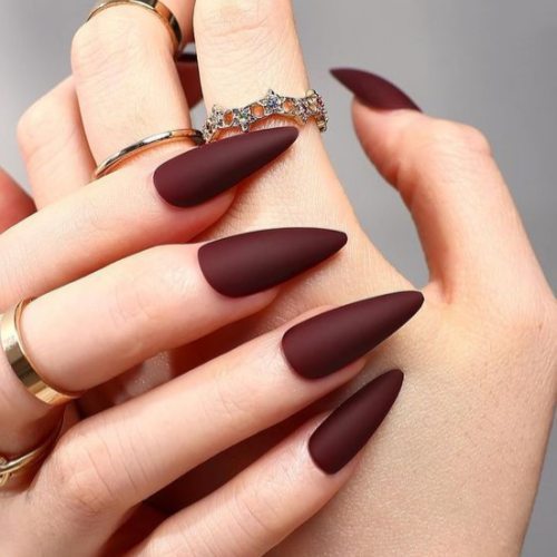 Matte Stiletto Press-On Nail Tips Kalsten