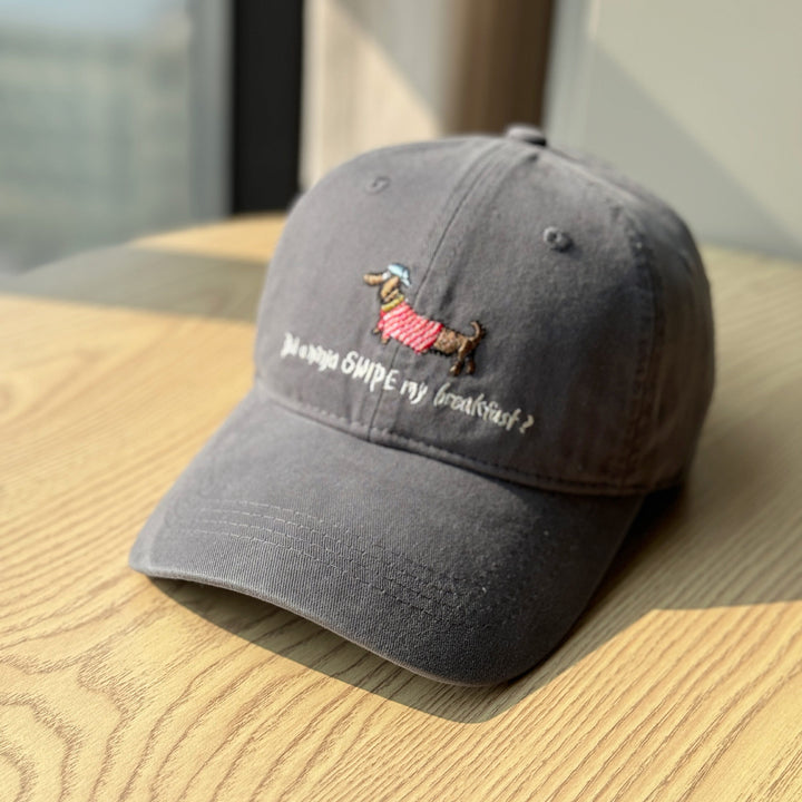 Fun Embroidered Dachshund Baseball Cap