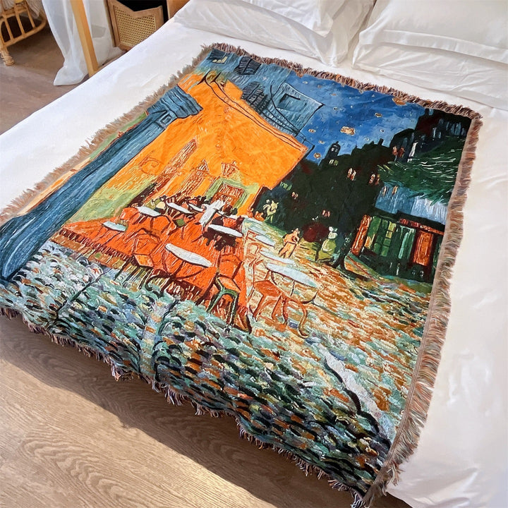Artistic Nature-Themed Throw Blanket