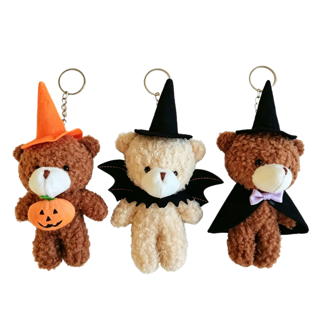 Cuddly Halloween Teddy Bear Keychain