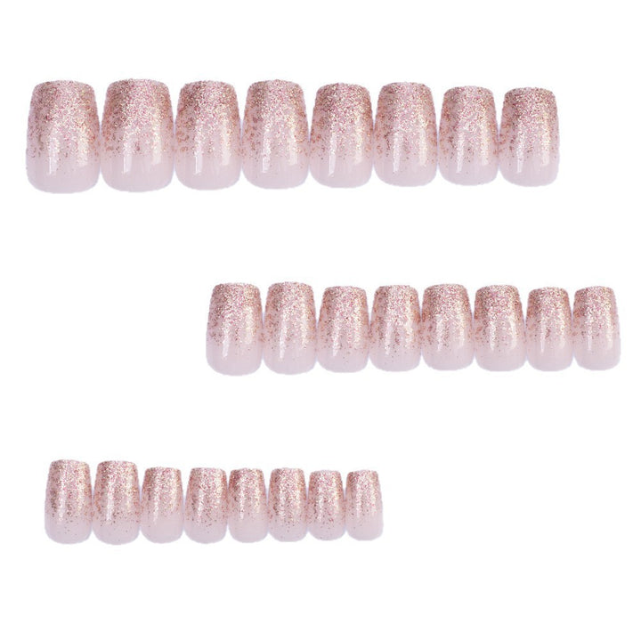 Glittering artificial nails with delicate gradient Kalsten
