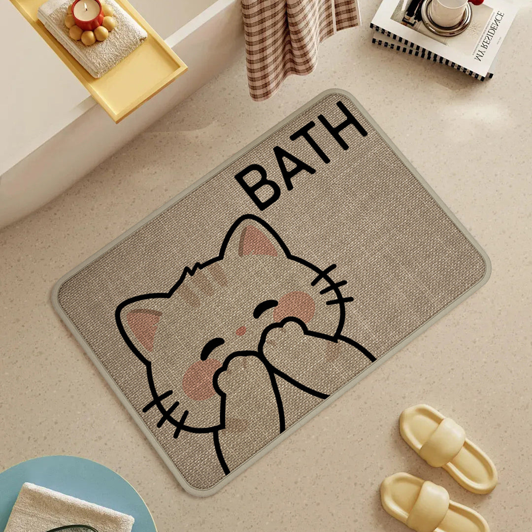 Cute Panda-Themed Bathroom Mat