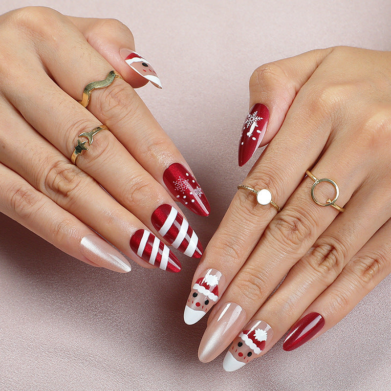 Artificial nails with festive Christmas design Kalsten