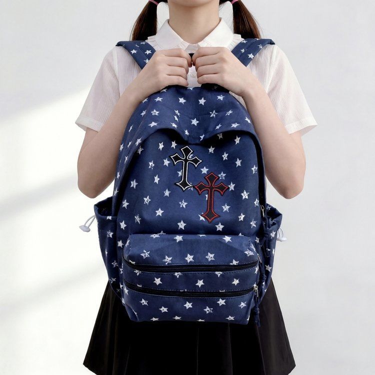 Playful Graphic Print Backpack