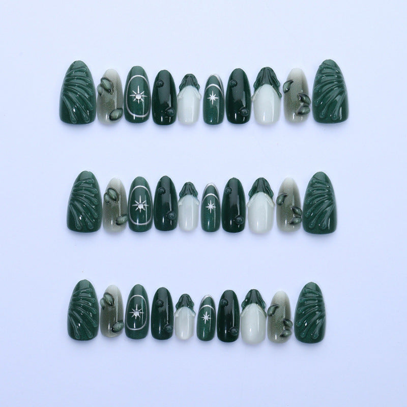 Artificial nails with botanical motifs Kalsten