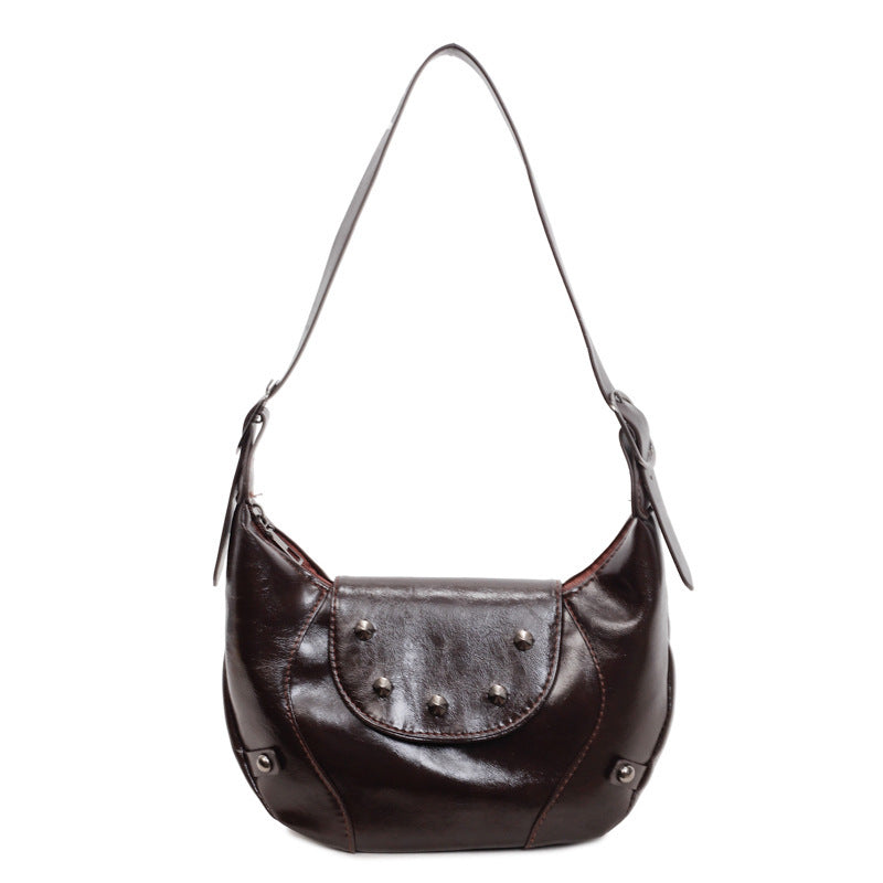 Stylish Leather Hobo Bag Kalsten