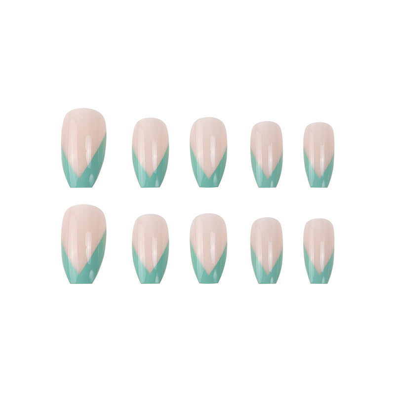 Stylish French Tip Stiletto Press-On Nails Kalsten