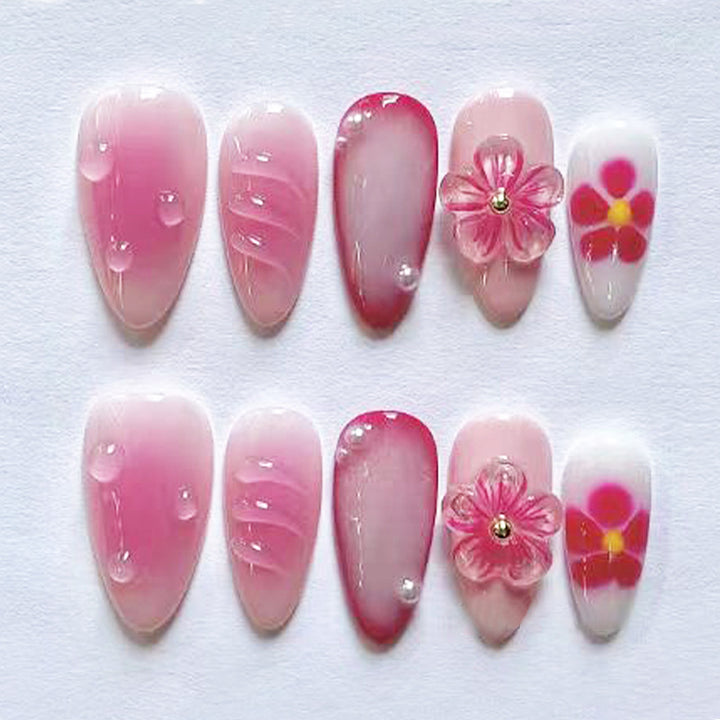 Floral-Embellished Press-On Nail Kit