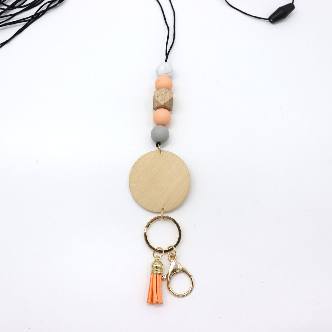 Beaded Keychain Lanyard with Decorative Tassel Kalsten