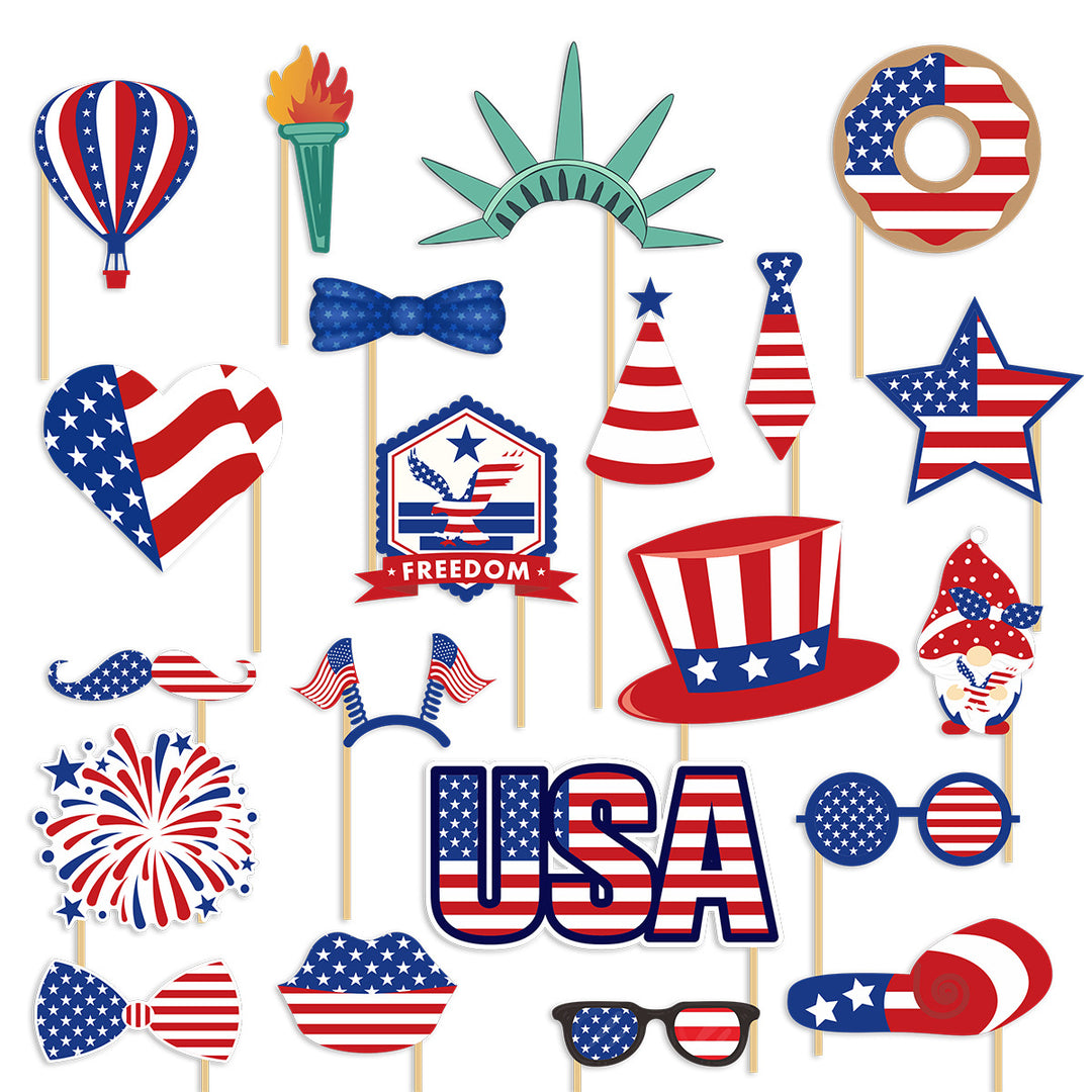 Ladies Photo Prop Set for Patriotic Celebrations Kalsten
