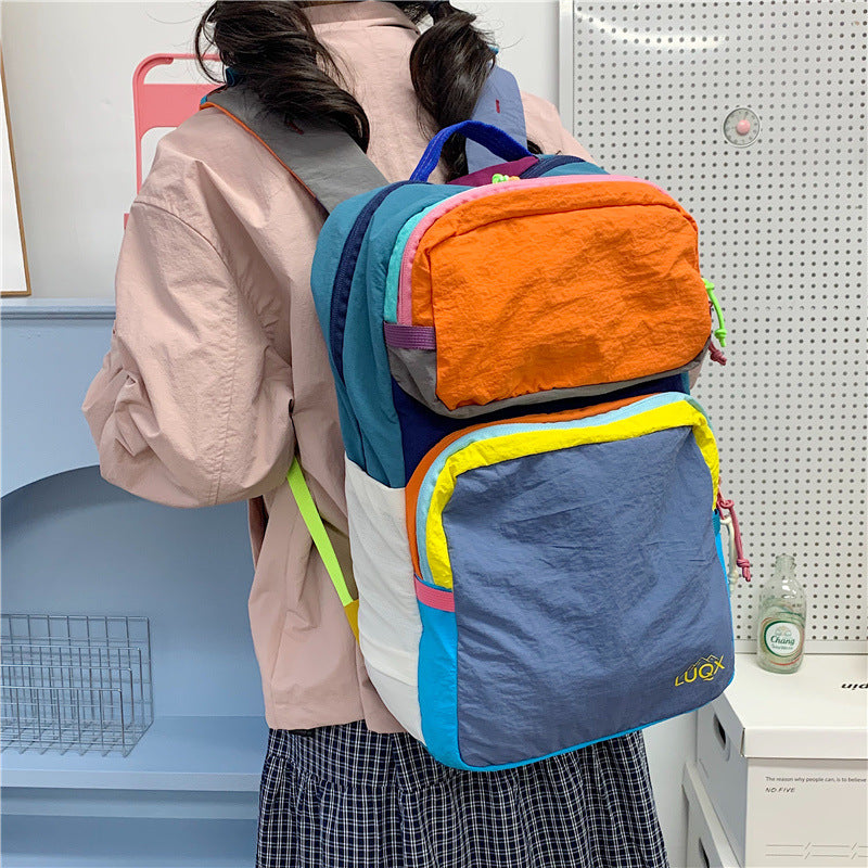 Multi-Compartment Colorful Backpack Kalsten