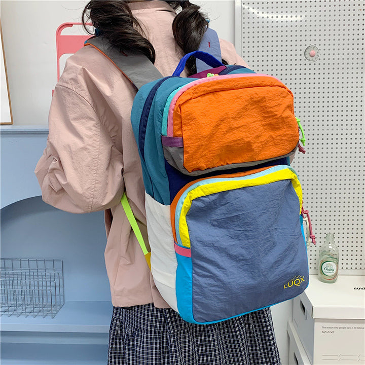 Multi-Compartment Colorful Backpack Kalsten