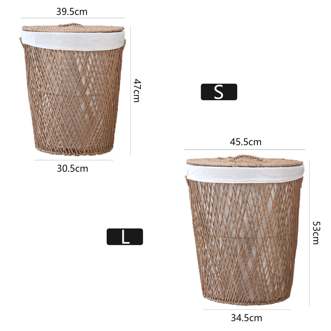Decorative laundry basket with lid Kalsten