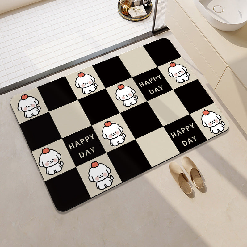 Cartoon Cat-Themed Bath Rug Kalsten
