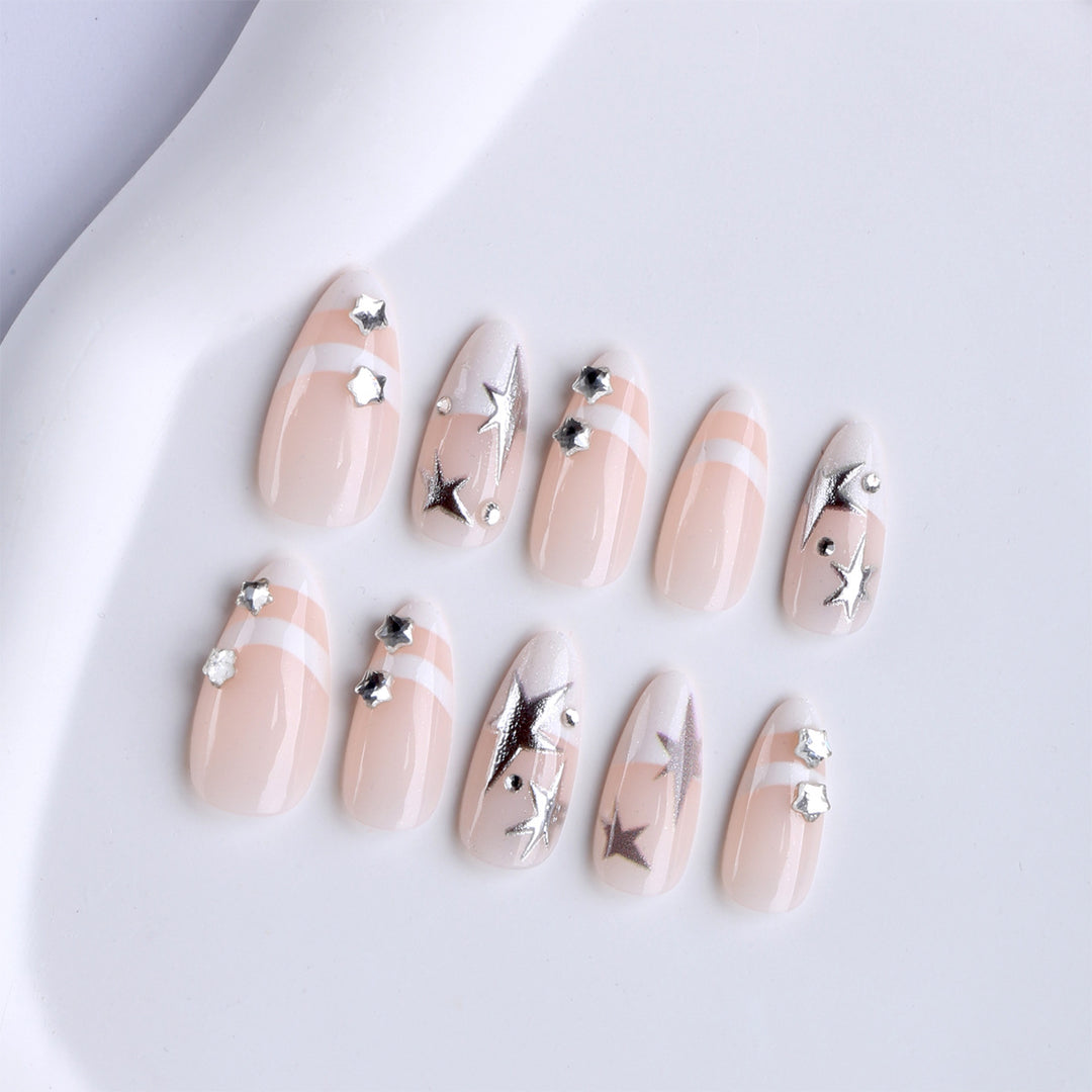 Creative decorative nails with elegant glitter accents Kalsten