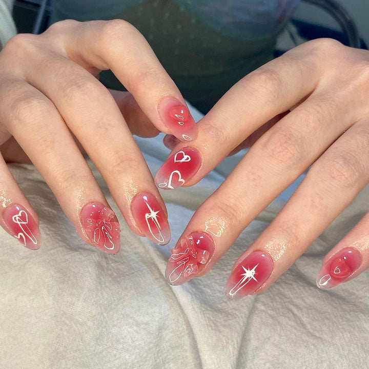Artificial Nail Art with Romantic Design Kalsten