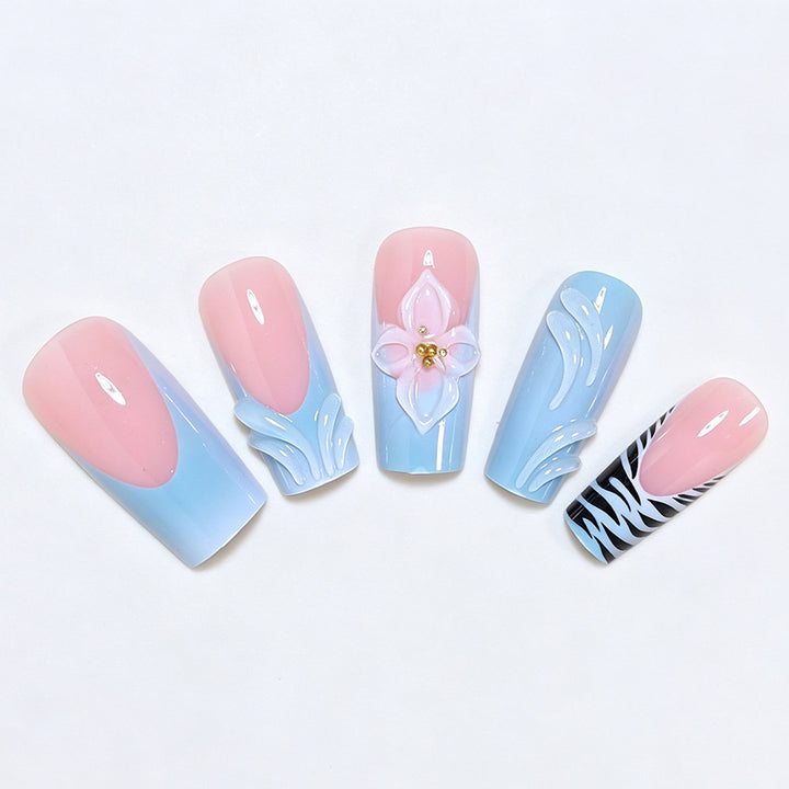 Decorative Long Press-On Nail Art Kalsten