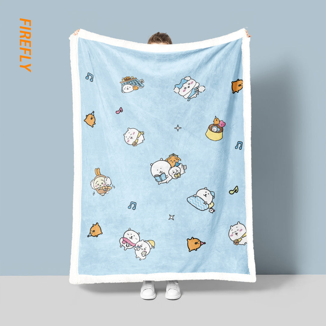Cartoon-Themed Fleece Throw Blanket