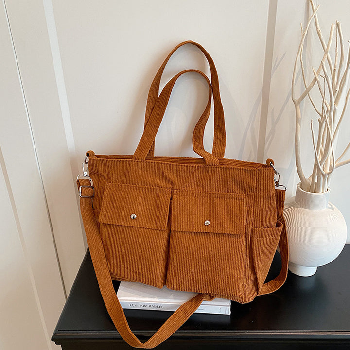 WoSpacious Corduroy Utility Tote Bag Kalsten
