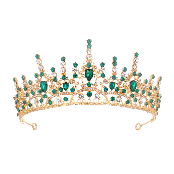 Women Elegant Crystal Tiara with Filigree Design Kalsten