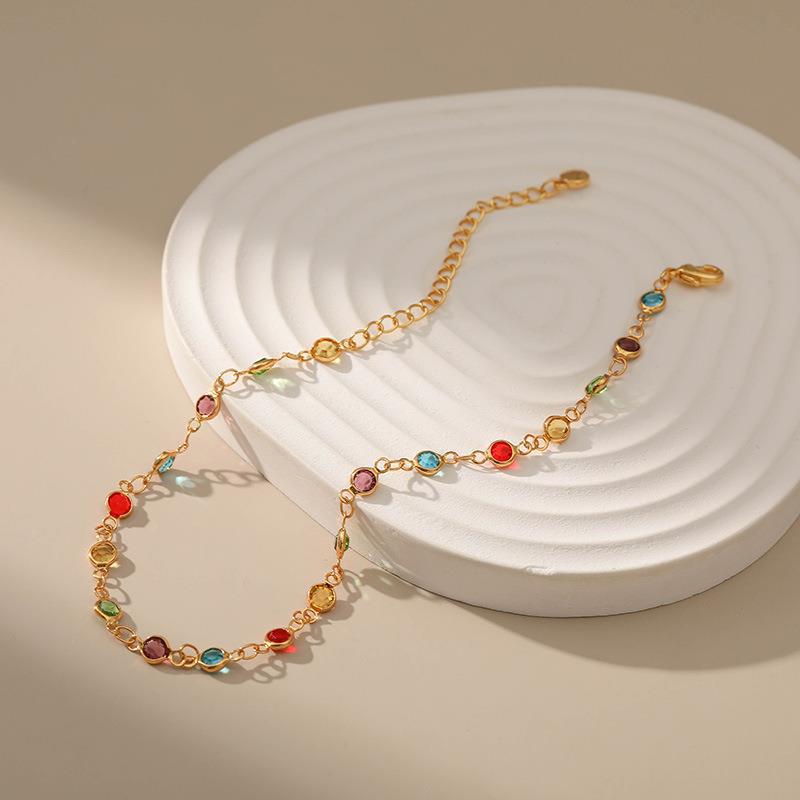 Colorful Gemstone Ankle Bracelet Kalsten