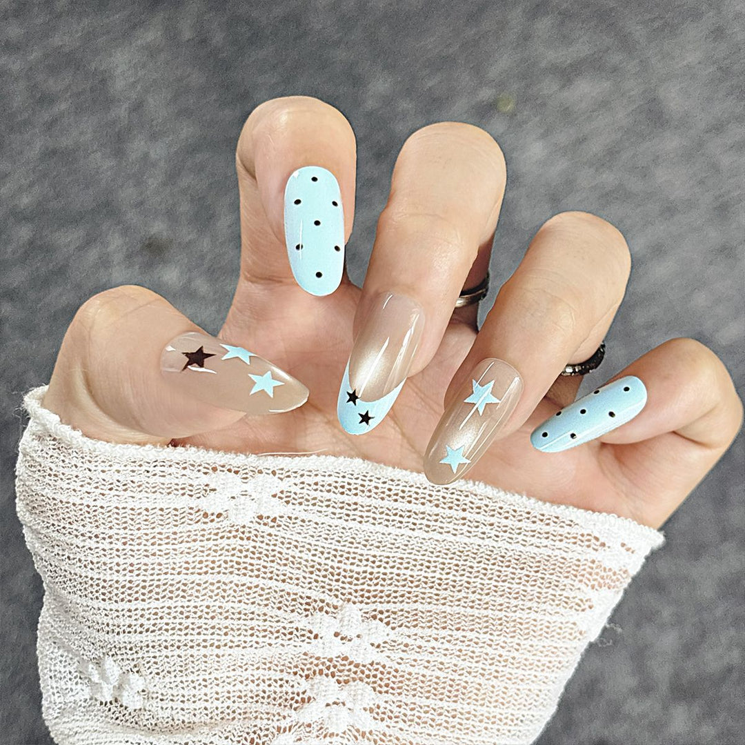 Artistic Starry Design Press-On Nails Kalsten