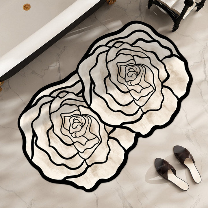 Floral-Inspired Decorative Area Mat
