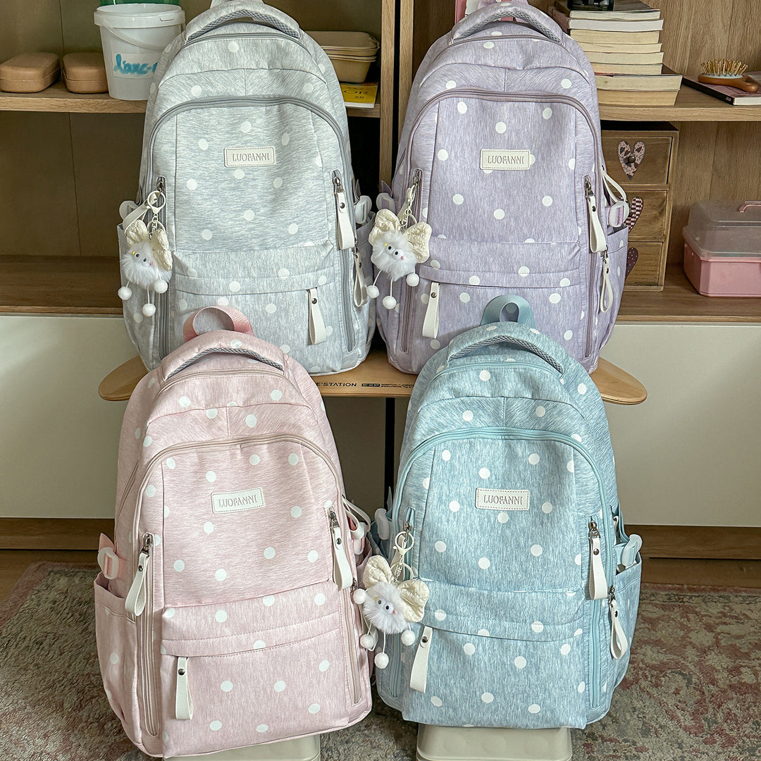 Stylish Polka Dot Patterned Backpack Kalsten
