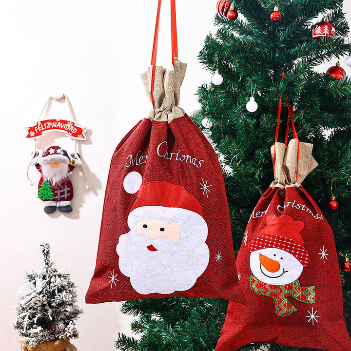 Festive Christmas gift sack with snowman motif Kalsten