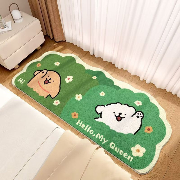 Cartoon Dog-Shaped Decorative Area Rug for Home