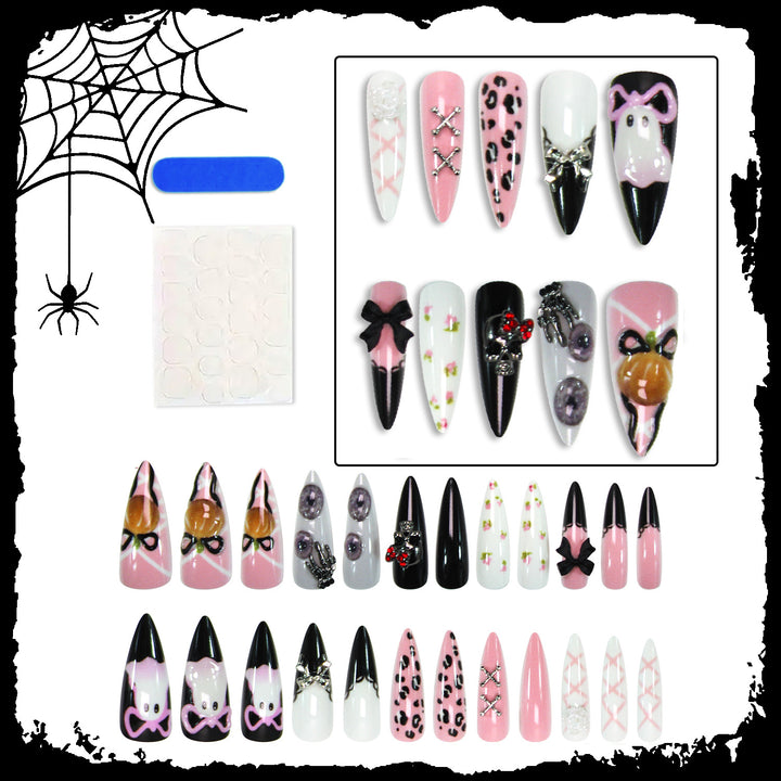 Glamorous artificial nails with exclusive Halloween designs Kalsten