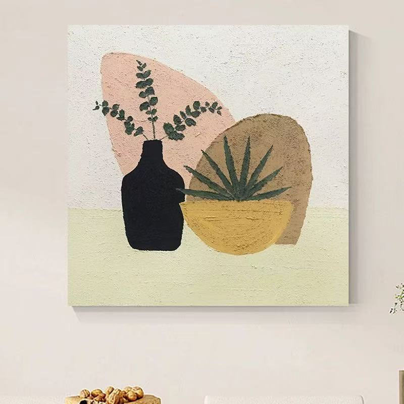 Modern Abstract Plant Illustration Canvas Artwork